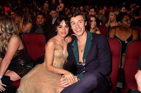 camila cabello and shawn mendes cuddled up at an awards show together