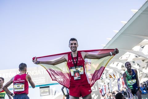 el atleta camilo santiago en la maratón de valencia 2019