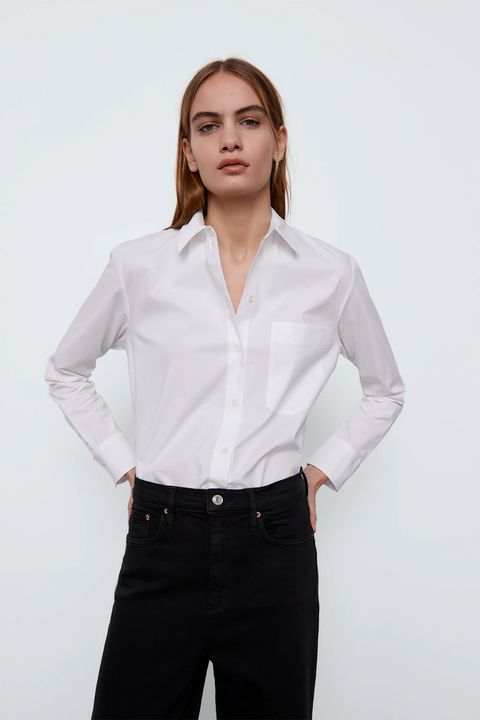 camisa blanca de edición limitada Zara perfecta