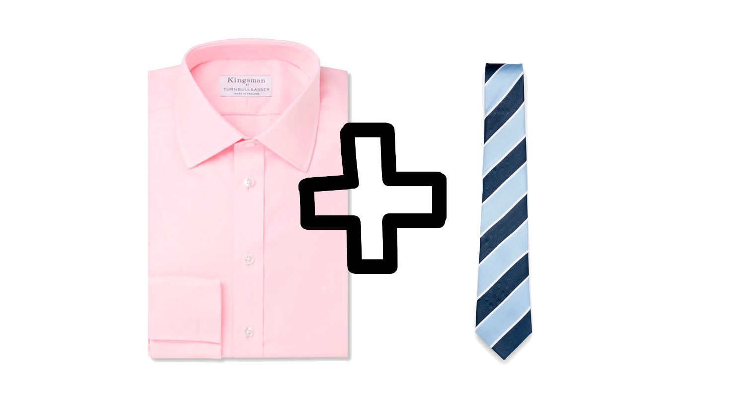 corbata para camisa rosa