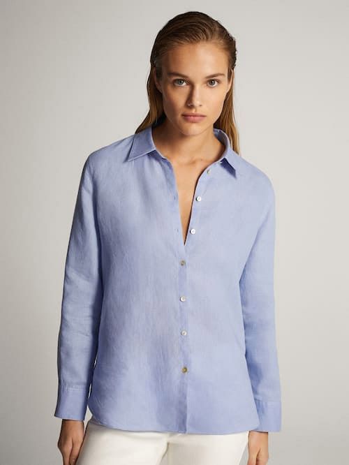 Venta Massimo Dutti Camisas Lino Mujer En Stock