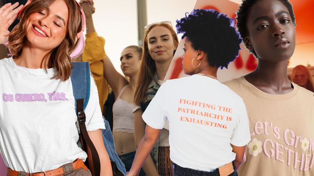 camisetas feministas con mensaje para mujer