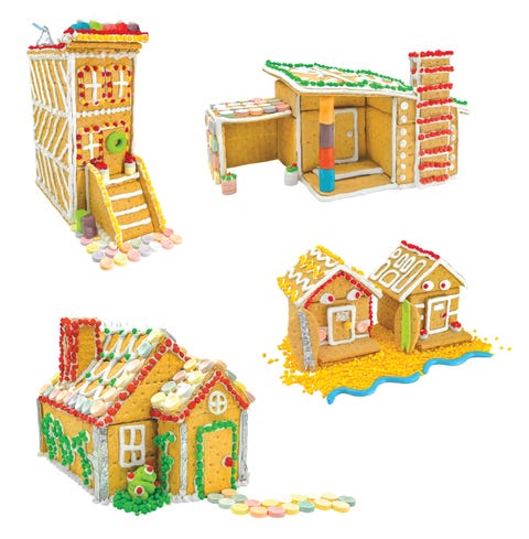 gingerbread townhouse, cabanas, home, and another home
