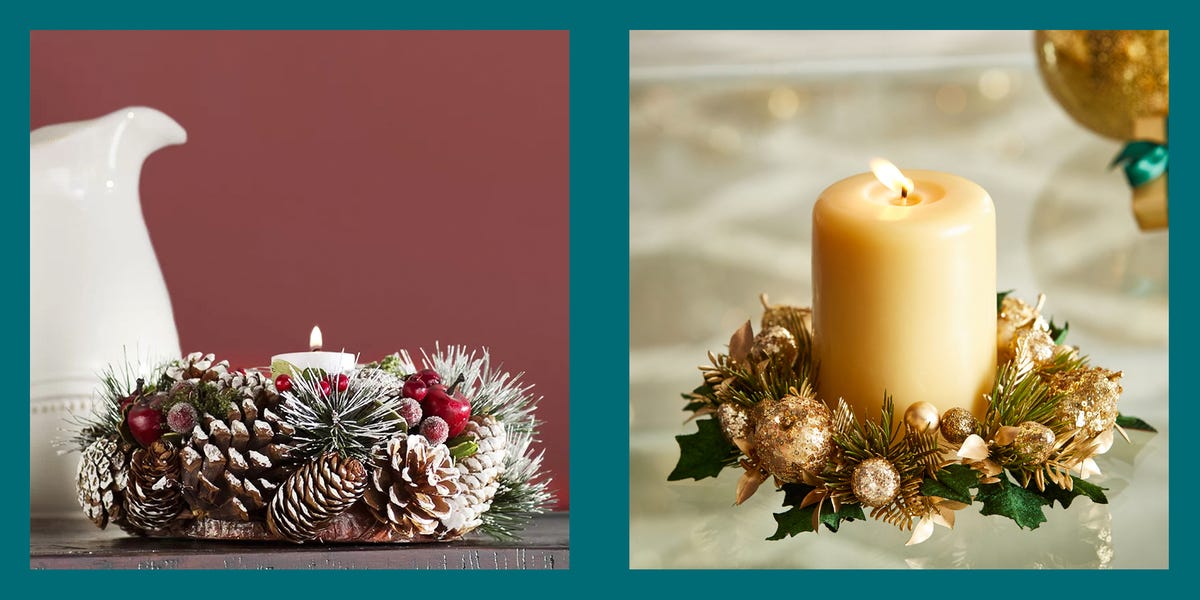 pix Candle Wreath these cozy christmas candle rings will make your spirits bright this season