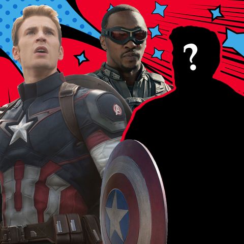 Captain America, Falcon and mystery Captain America