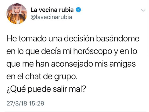 Estas son las frases que más te representan de La Vecina Rubia - Los  mejores tweets de La Vecina Rubia