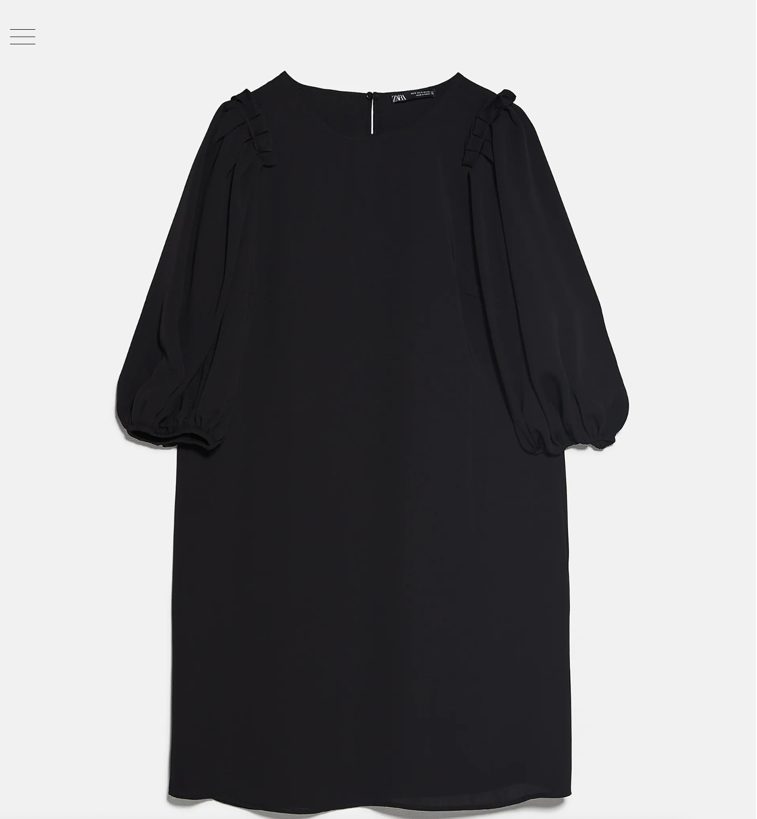 vestidos negros zara
