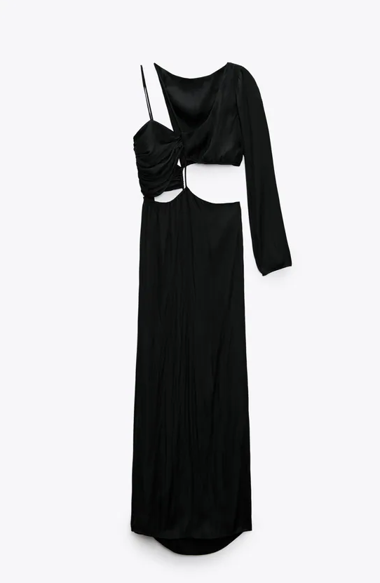 vestido negro zara