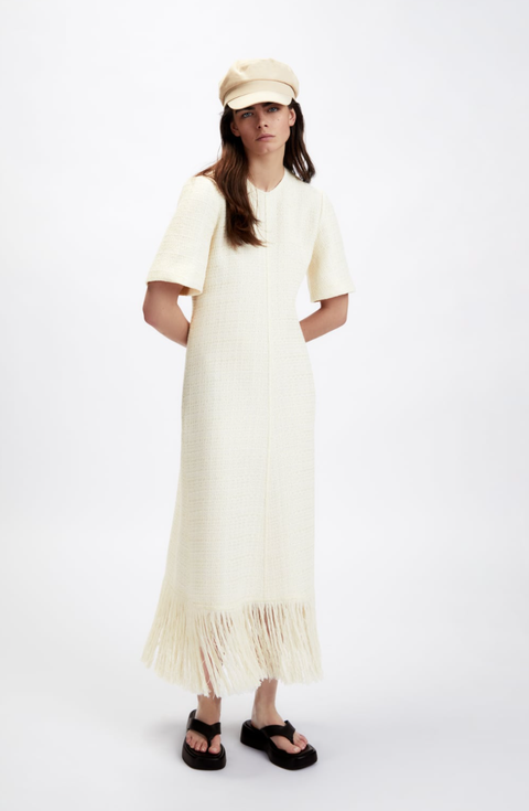 Aja maldición monstruo El vestido de tweed blanco de Zara más elegante