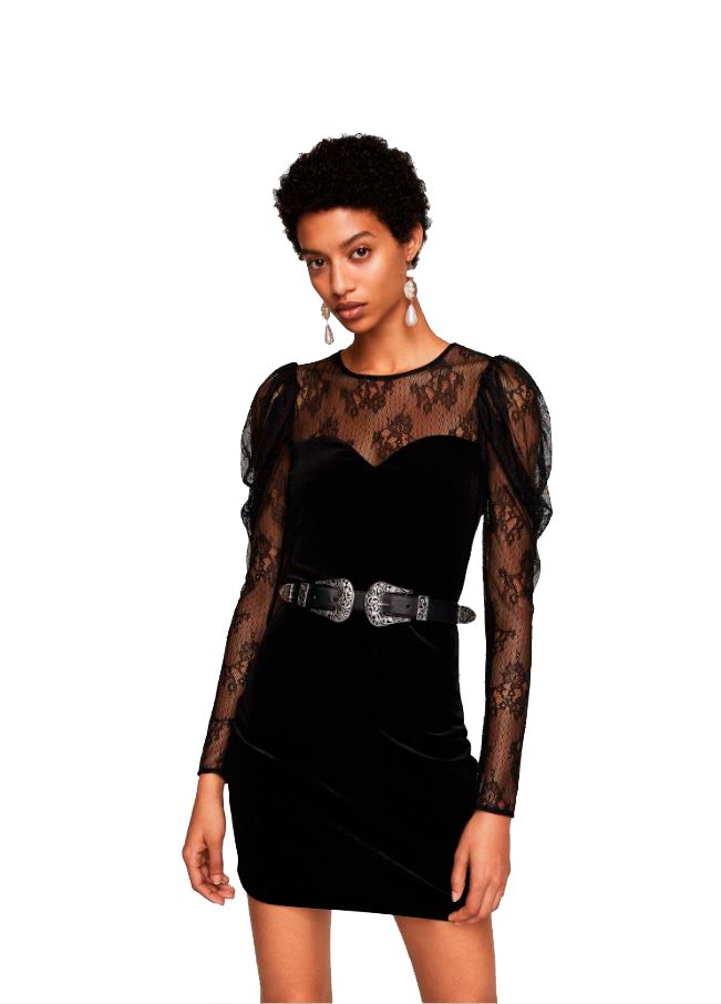Mango Outlet vuelve a tener disponible 10 € el vestido de que arrasó en ventas - Mango Outlet a su vestido negro de fiesta más bonito