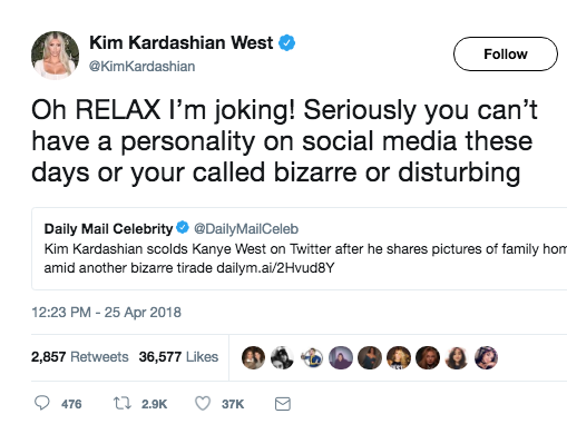 Kim Kardashian Responds to Kanye West's 