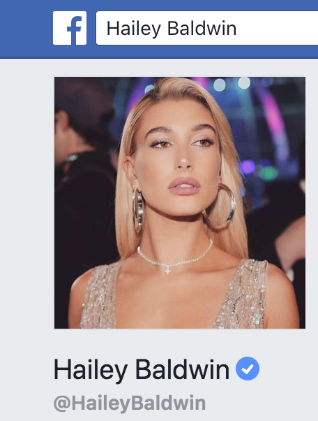Akun Facebook Hailey Baldwin (Elle.com)