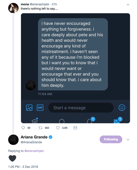 Ariana Grande Said Pete Davidson Blocked Her on Instagram After Breakup