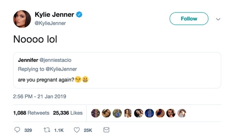 Kylie Jenner Responds To Rumors Shes Pregnant With Her Second Baby
