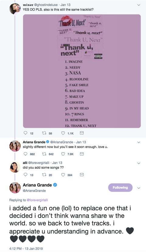 Ariana Grandes Thank U Next Album Songs Meanings