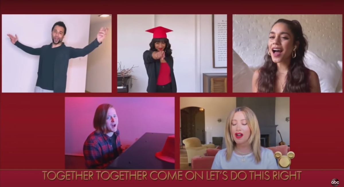 Watch Vanessa Hudgens And The High School Musical Cast Sing We Re All In This Together