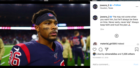 the first owens instagram that biles liked