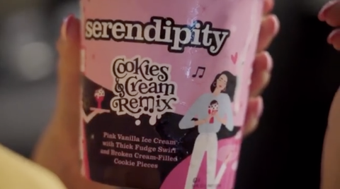 selena with her ice cream flavor