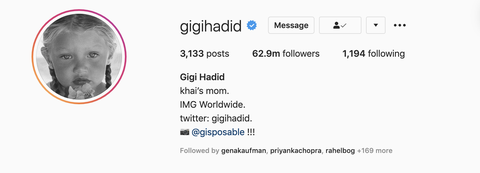 gigi hadid's baby name revealed