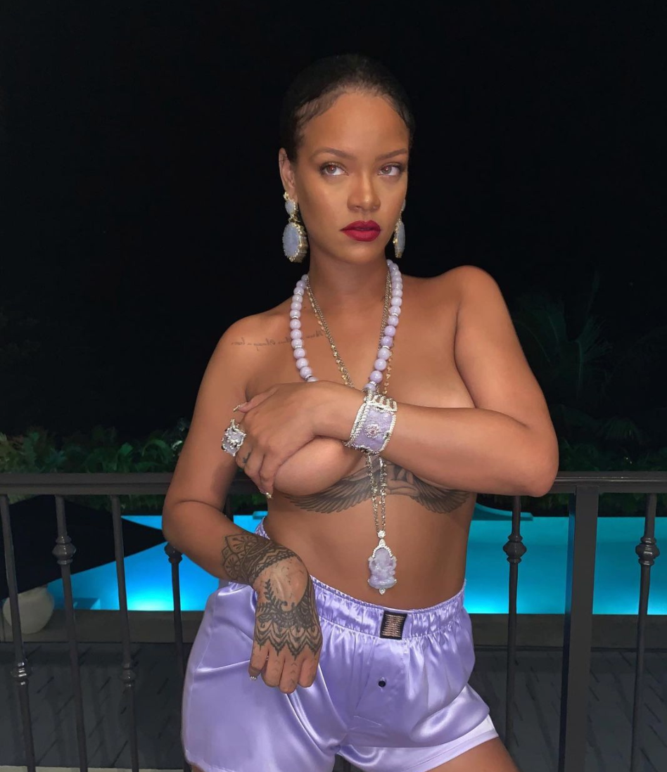 Here’s Rihanna Wearing Nothing But Boxers and Jewelry