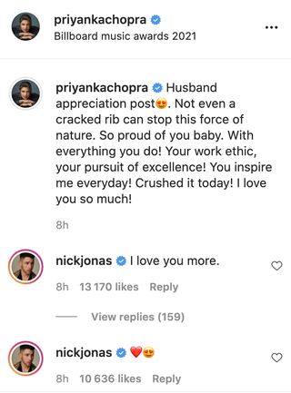 nick jonas' comments to priyanka chopra