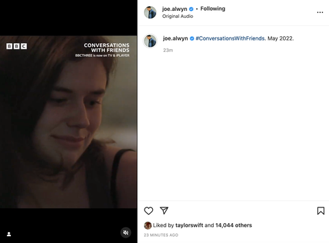 Taylor Swift liking Joe Alwyn's post within the first 25 minutes taylor swift liking joe alwyn's post within the first 25 minutes
