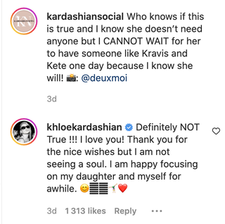 khloé kardashian's response to rumor she's dating another nba player
