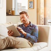 man using tablet