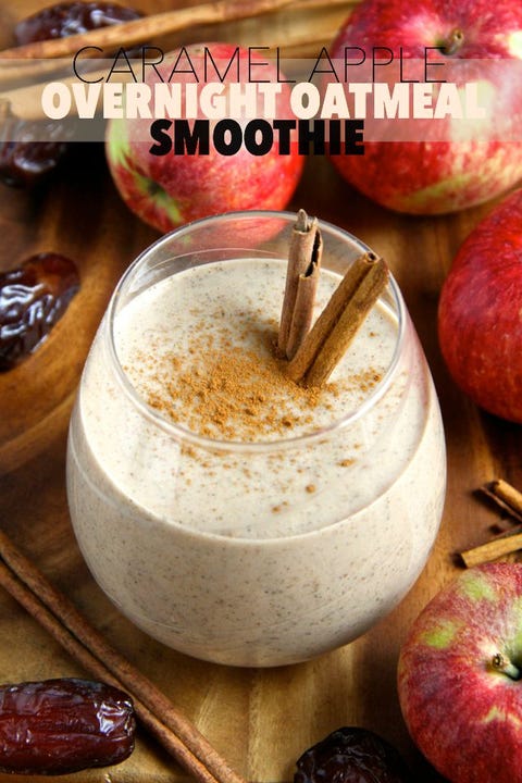 healthy smoothie recipes caramel apple overnight oatmeal smoothie