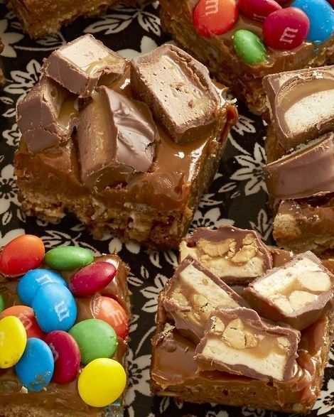 candy covered caramel bars