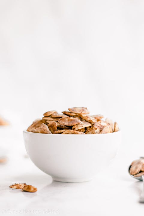 pumpkin spice candied pumpkin seeds