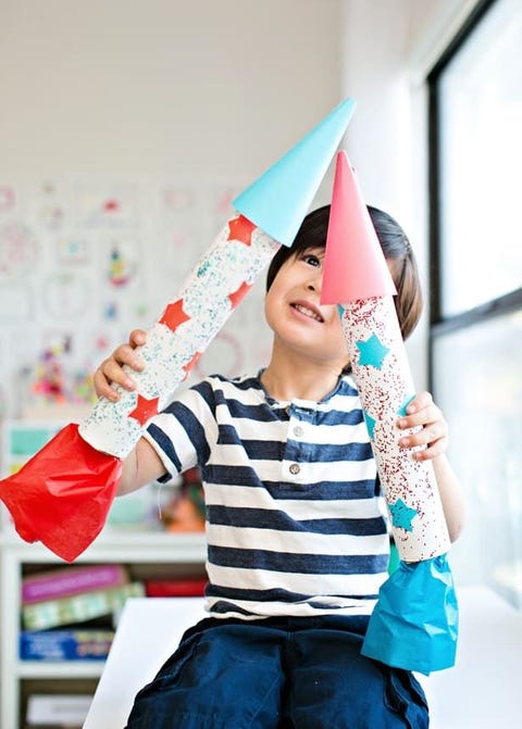 cardboard rockets 4th of july crafts