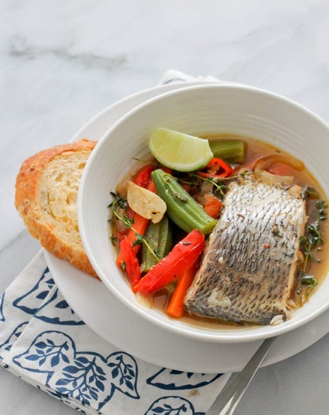 caribbean steamed fish