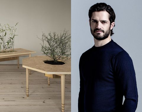 carlos felipe de suecia diseña muebles y objetos decorativos como la mesa nordan
