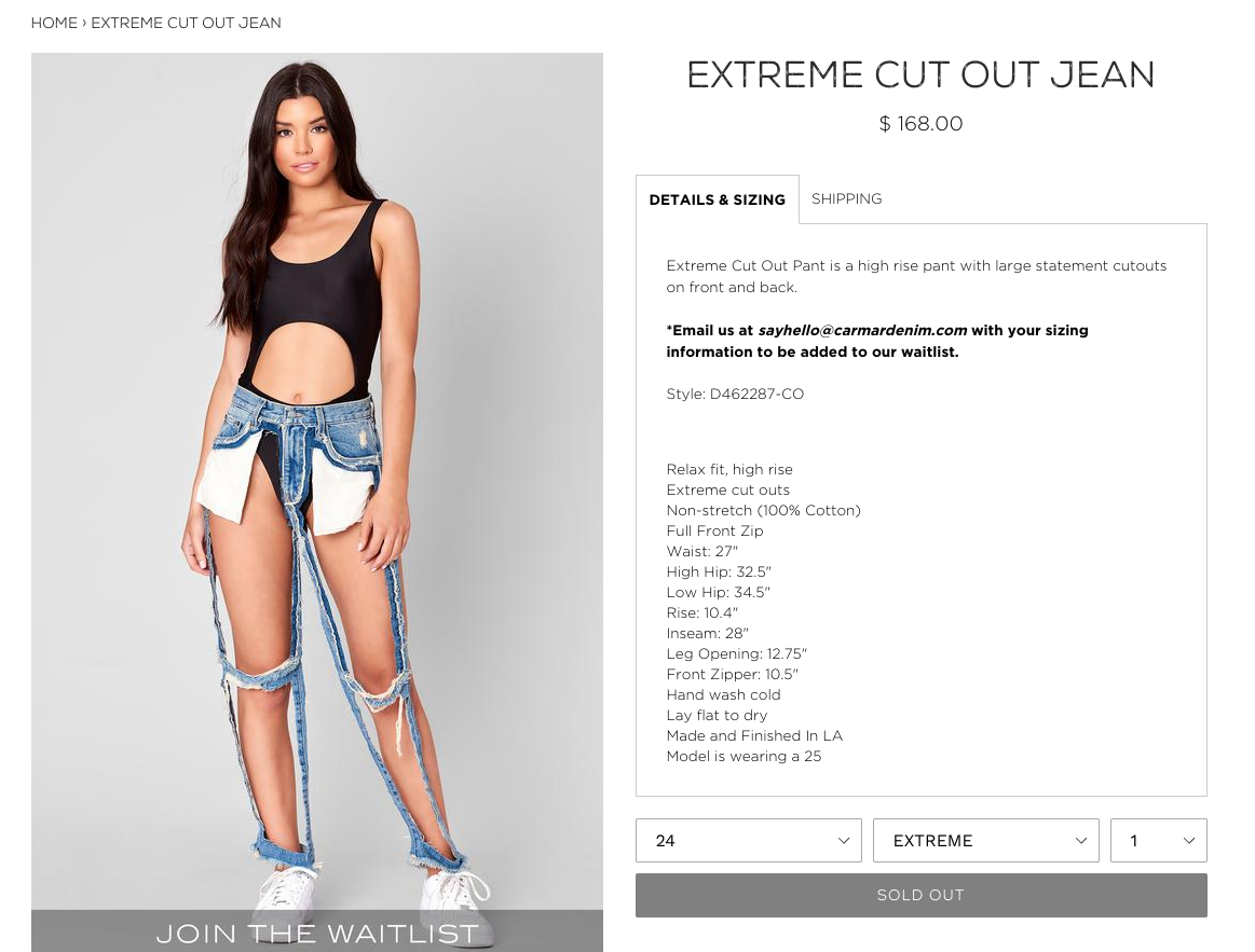 extreme torn jeans
