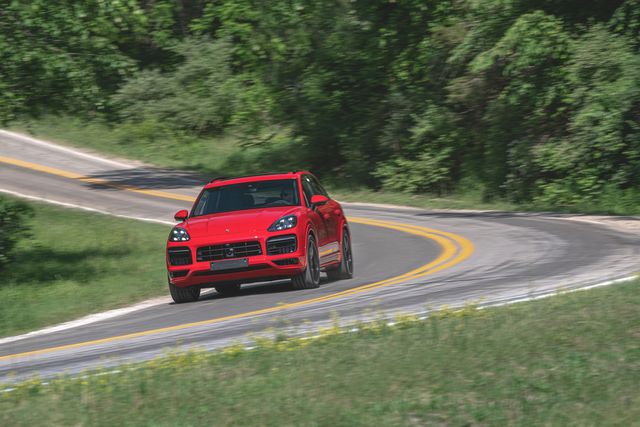 the 2021 porsche cayenne gts rockets down most any road with turbocharged v 8 power