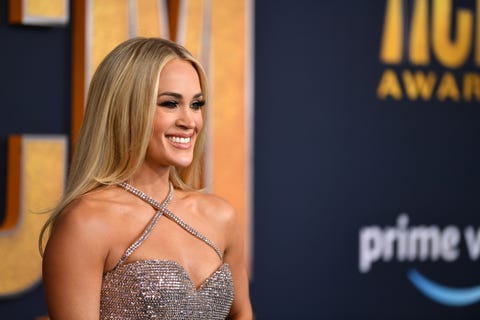 las vegas, nevada   march 07 carrie underwood attends the 57th academy of country music awards at allegiant stadium on march 07, 2022 in las vegas, nevada photo by denise truscellogetty images for acm