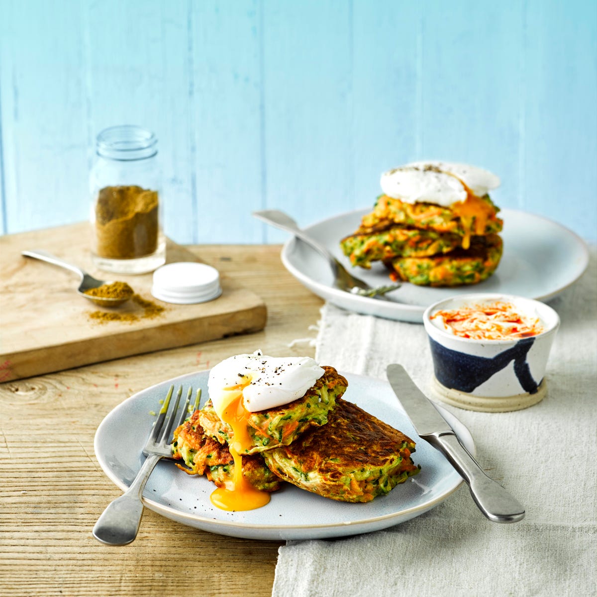 Carrot, Courgette and Cumin Fritters