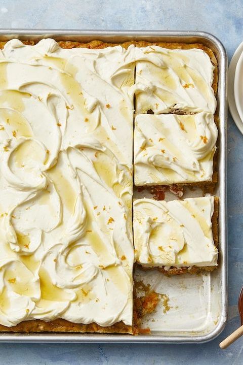 carrot sheet cake with cream cheese frosting