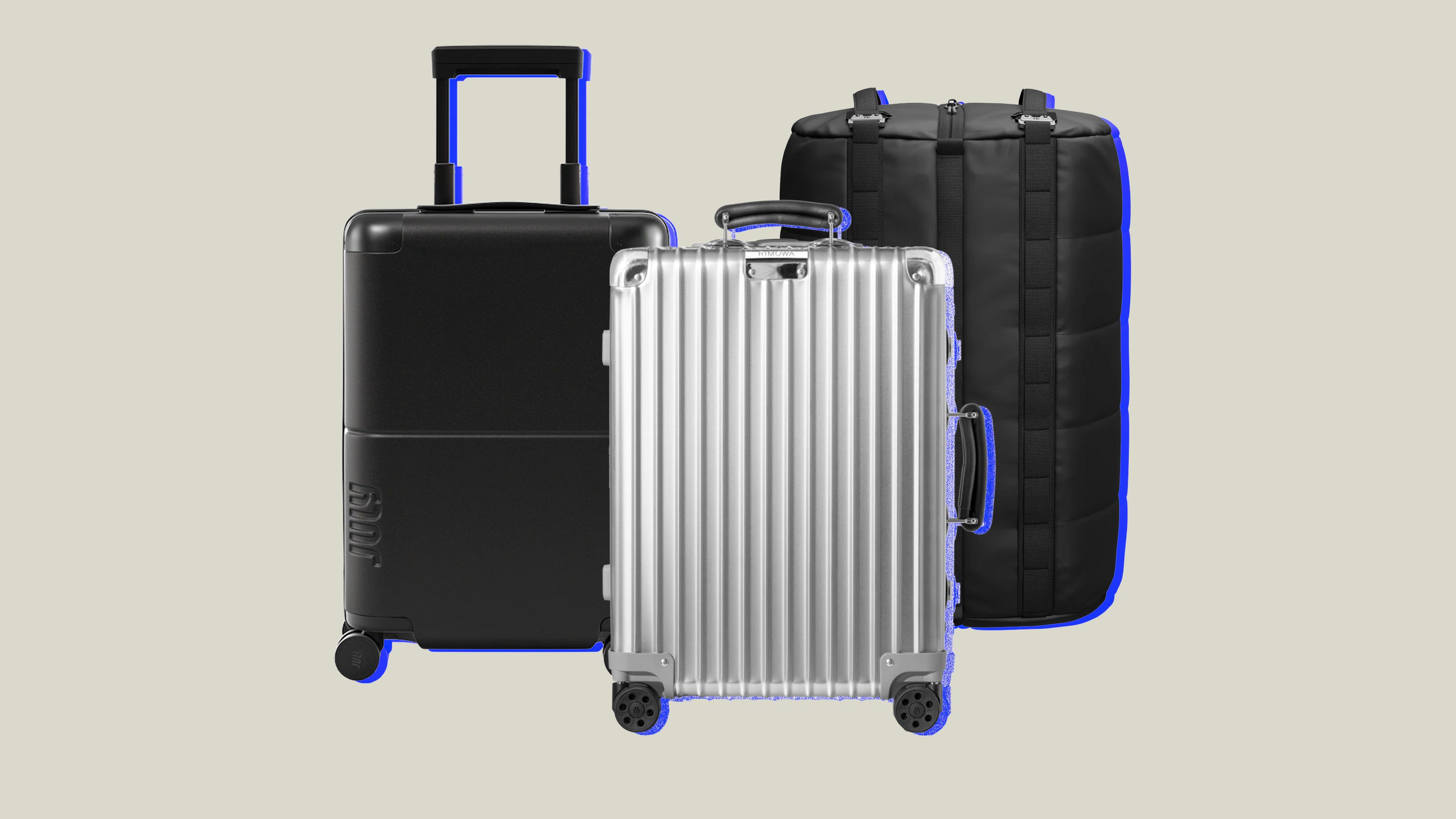 Large Unisex Designer Inspired Cabin Trolley Hand Luggage Holdall Suitcase Black 