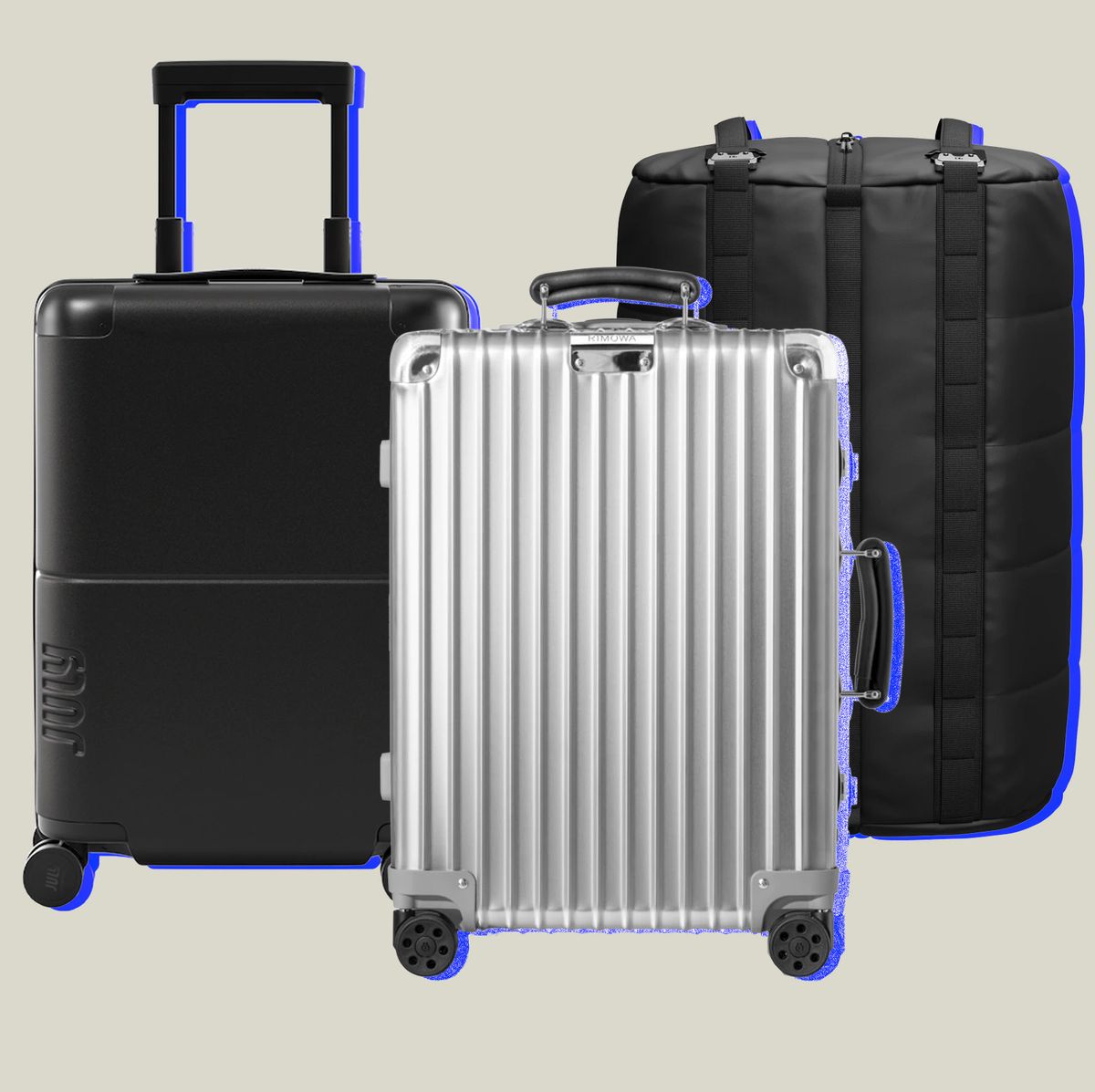 Essential Cabin Lightweight Carry-On Suitcase, Matte Blue