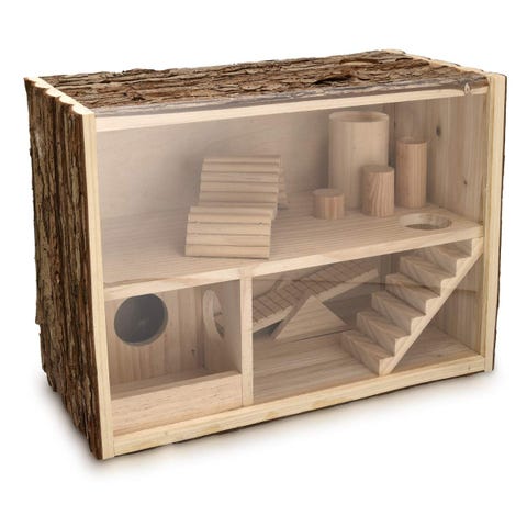 Casa de Madera Natural para hámster Casa de Madera Natural para hámster
