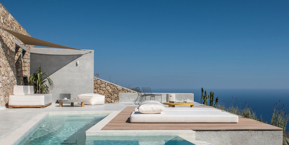 Una idílica casa de vacaciones (con piscina) en Santorini