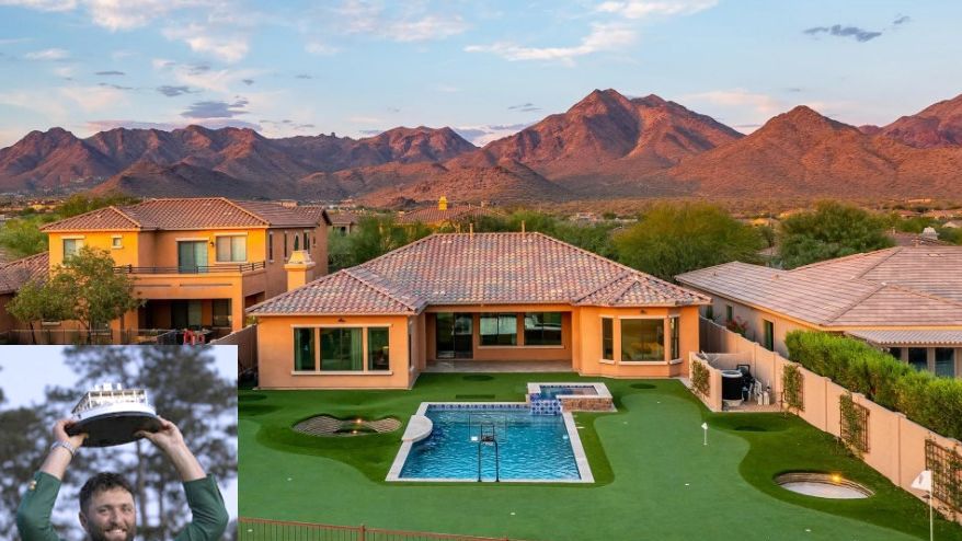 Esta es la casa del golfista Jon Rahm, con minigolf y piscina