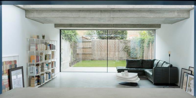 Casa moderna interni cemento a vista a londra Casa moderna interni