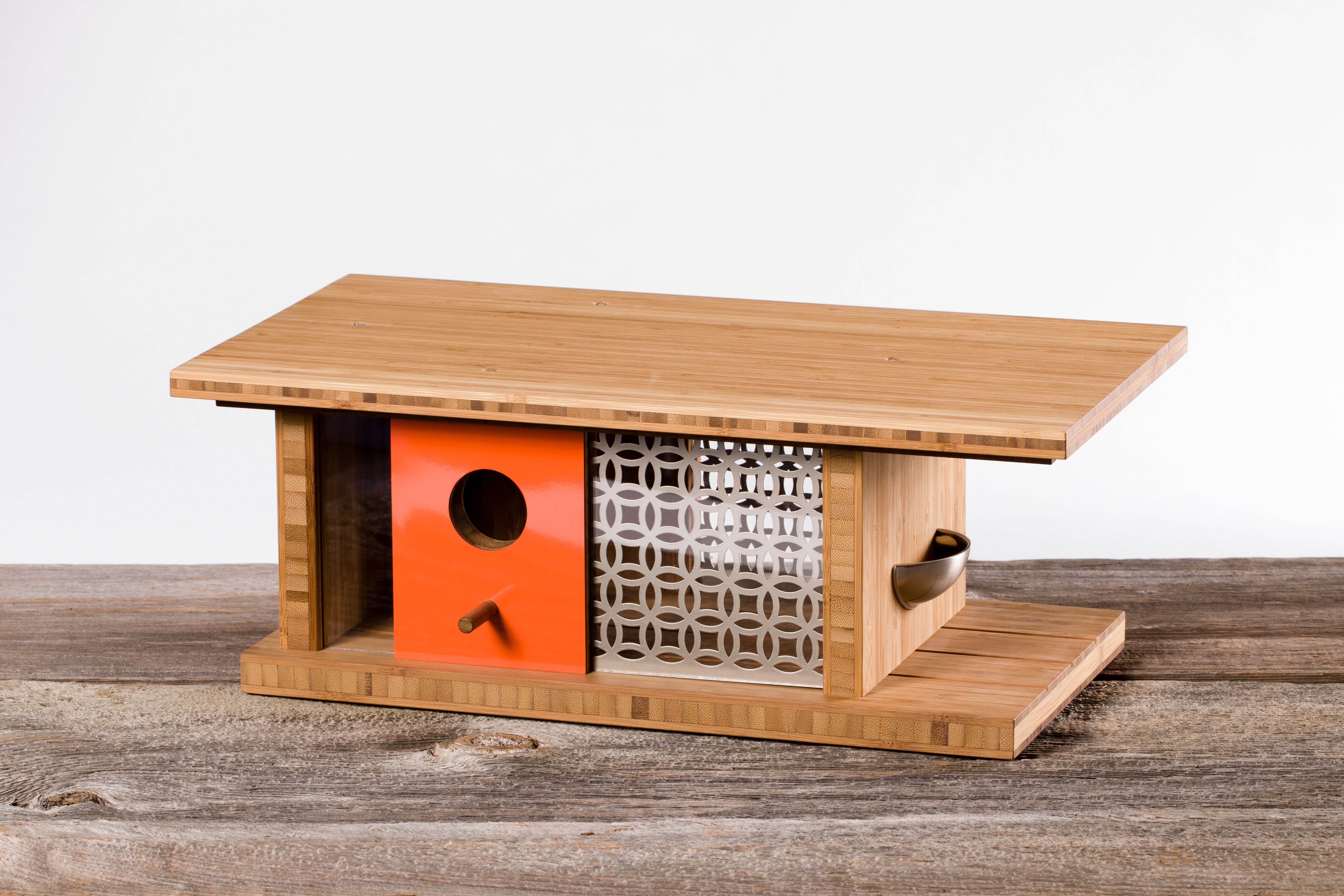 Skojig Casa para pájaros con diseño/Techo a Dos Aguas