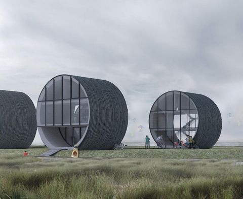 Descubre estas casas cilíndricas en Lituania - DO Architects desarrolla un  prototipo de casas rodantes