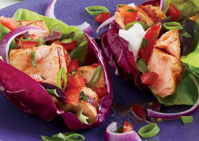 Cat Cora's Zesty Salmon Lettuce Wraps Recipe