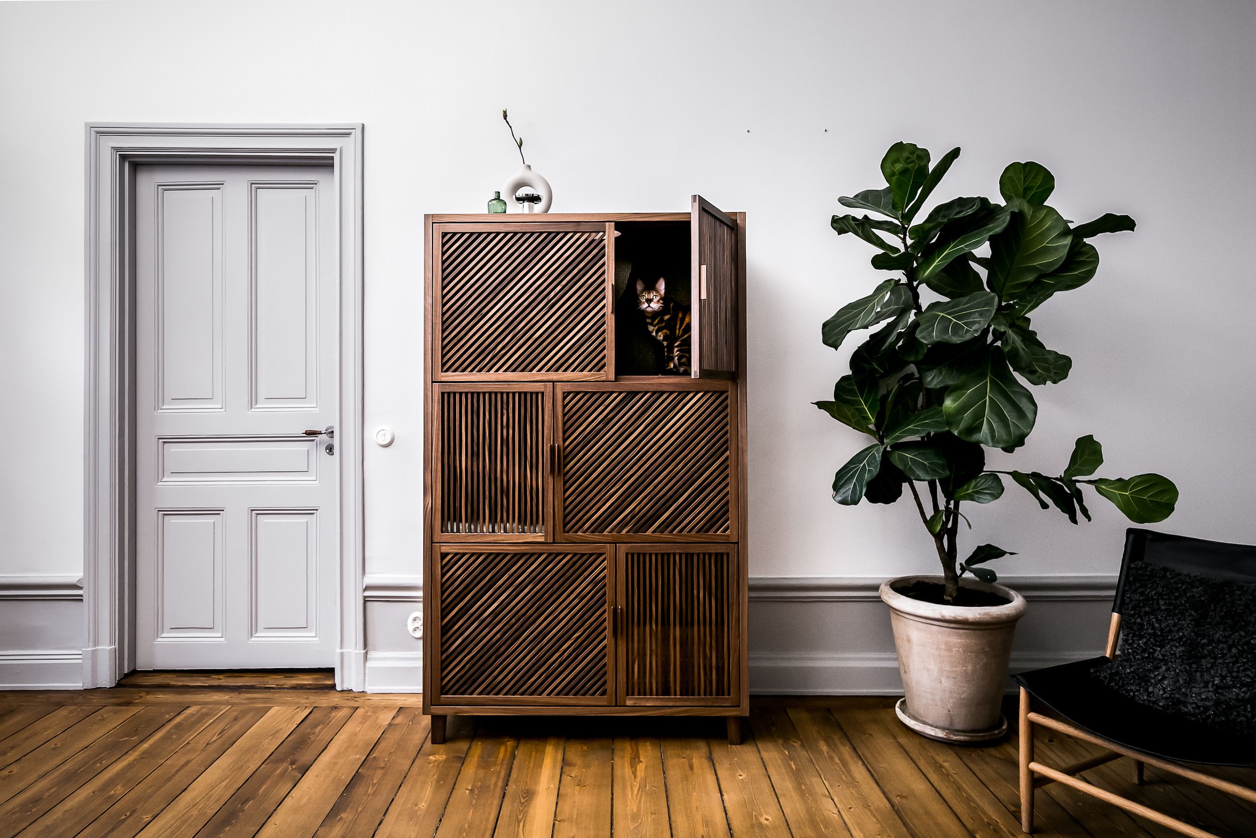wooden cat cupboard