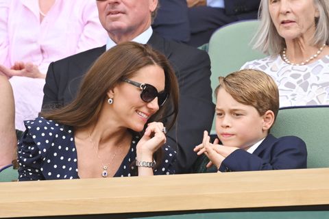 The Duke and Duchess of Cambridge attend the men's singles final of wimbledon